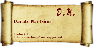 Darab Marléne névjegykártya